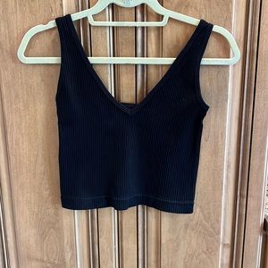 Aura Black Cropped Tank